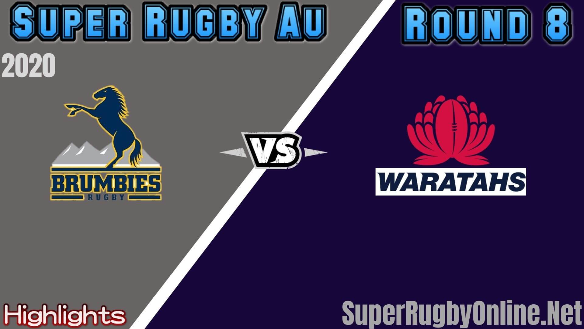 Brumbies Vs Waratahs Rd 8 Highlights 2020 Super Rugby Au